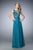 La Femme - 22407 Lace Illusion Bateau A-line Dress In Green