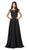 Dancing Queen - 2241 Beaded Sheer Chiffon Prom Dress in Black