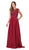 Dancing Queen - 2241 Beaded Sheer Chiffon Prom Dress in Red