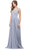 Dancing Queen - 2241 Beaded Sheer Chiffon Prom Dress in Silver