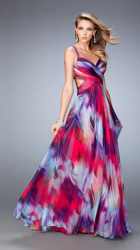 La Femme - Prom Dress 22410 in  Multi-Color