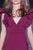 MNM Couture - 2241 Ruffled V-Neck Trumpet Dress in Purple