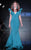 MNM Couture - 2241 Ruffled V-Neck Trumpet Dress in Green