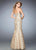 La Femme - 22434 Strapless Gilded Evening Gown In Gold