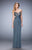 La Femme - 22454 Beaded Modified Sweetheart Sheath Dress In Gray