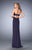 La Femme - 22454 Beaded Modified Sweetheart Sheath Dress In Purple