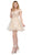 Dancing Queen - 2248 Off shoulder Beaded Lace A Line Cocktail Dress In Nude