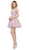 Dancing Queen - 2248 Off shoulder Beaded Lace A Line Cocktail Dress In Pink