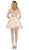Dancing Queen - 2248 Off shoulder Beaded Lace A Line Cocktail Dress In Nude