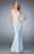La Femme - 22493 Embellished Lace Evening Gown In Blue