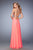 La Femme - 22503 Ruched Deep Sweetheart A-line Dress In Orange