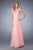 La Femme - 22524 Bejeweled Sweetheart Chiffon Dress In Pink