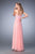 La Femme - 22524 Bejeweled Sweetheart Chiffon Dress In Pink