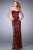 La Femme - 22525 Sequined Sweetheart Sheath Dress In Red