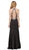 Dancing Queen - 2255 Halter Neck Bejeweled Sheath Prom Gown In Black