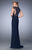 GiGi - 22585 Illusion Jewel Neck Jersey Gown In Blue