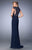 GiGi - 22585 Illusion Jewel Neck Jersey Gown In Blue