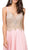 Dancing Queen - 2259 Beaded Plunging Sweetheart Chiffon Prom Dress in Pink