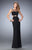 La Femme - 22600 Sleeveless Sheer and Cutouts Gown In Black