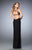 La Femme - 22600 Sleeveless Sheer and Cutouts Gown In Black