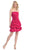 Eureka Fashion - 2261 Rosette Accented Strapless Bubble Dress in Red