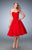 La Femme - 22638 Ruched Sweetheart A-line Dress In Red