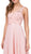 Dancing Queen - 2267 Sleeveless Scalloped Lace Illusion Prom Gown in Pink
