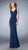 La Femme - 22675 Sleeveless Double Strap Bare Back Long Gown In Blue