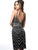 Jovani - 2268 Beaded Plunging V-Neck Dress In Black