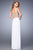La Femme - 22691 Sheer and Beaded Evening Gown In White