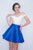 Nina Canacci - 226 Two-Piece Off Shoulder Lace Bodice A-Line Dress