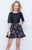Nina Canacci - 227 Floral Scoop A-Line Cocktail Dress In Black