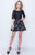 Nina Canacci - 227 Floral Scoop A-Line Cocktail Dress In Black