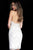 Jovani - 2270 Low V-Neck Embellished Cocktail Dress. In White