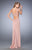 La Femme - 22713 Sleeveless Jersey Slit Gown In Pink