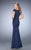 La Femme - 22716 Beaded Off-shoulder/Sweetheart Trumpet Dress In Blue