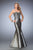 GiGi - 22721 Strapless Metallic Taffeta Mermaid Gown  in Silver
