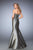 GiGi - 22721 Strapless Metallic Taffeta Mermaid Gown  in Silver
