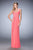 La Femme - 22727 Ruched Sweetheart Sheath Dress In Pink