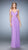 La Femme Bejeweled V-neck Dress 22729 In Purple