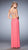 La Femme - 22729 Bejeweled V-neck Dress In Pink
