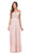 Dancing Queen - 2273 Embroidered Off Shoulder Prom Dress in Pink