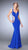 La Femme - 22742 Contoured Illusion Panel Gown in Blue
