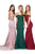 Dancing Queen - Floral Embroidered Illusion Off Shoulder Prom Dress 2274  In Pink , Green And Red