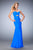 La Femme - 22753 Strapless Sweetheart Trumpet Dress In Blue