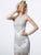 Jovani - 2275 Beaded Jewel Sheath Cocktail Dress In White
