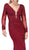 Dancing Queen - 2276 Trailing Floral Lace Appliqued Prom Gown in Red