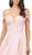 Dancing Queen - 2278 Off Shoulder Beaded High Low Prom Dress in Pink