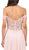 Dancing Queen - 2278 Off Shoulder Beaded High Low Prom Dress in Pink