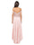 Dancing Queen 2278 Off Shoulder Beaded High Low Dress In Pink